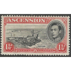 Ascension Sg 40 - 1½d. black and Carmine . MM Perf 13½ Ascension Sg 40 - 1½d. black and Carmine . MM Perf 13½