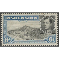 Ascension Sg 43 - 6d. black and blue . MM SF Perf 13½ Ascension Sg 43 - 6d. black and blue . MM SF Perf 13½
