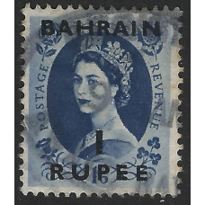 Bahrain Sg89 - 1952   1r. on 1s.6d.grey-blue  used