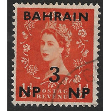 Bahrain Sg103 - 1957   3n.p. on ½d. orange-red used