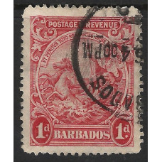 Barbados Sg231 - 1d scarlet Perf 14 used Barbados Sg231 - 1d scarlet Perf 14 used