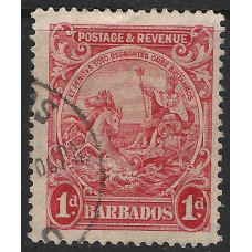 Barbados Sg231 - 1d scarlet Perf 14 used Barbados Sg231 - 1d scarlet Perf 14 used