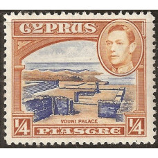 Cyprus Sg151 - 1/4'pi. ultramarine and orange-brown MNH