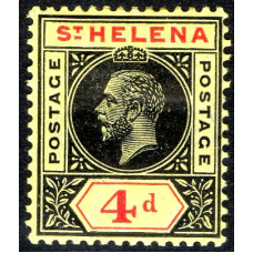 St Helena Sg 83 - 4d. black and red/yellow HMM St Helena Sg 83 - 4d. black and red/yellow HMM