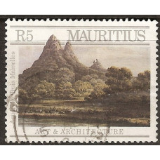 Mauritius Sg780 - 5r. Trois Mamelles. 1987 Used Mauritius Sg780 - 5r. Trois Mamelles. 1987 Used