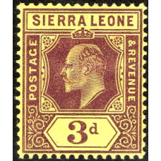 Sierra Leone Sg104 - 3d. purple/yellow M/Mint Sierra Leone Sg104 - 3d. purple/yellow M/Mint