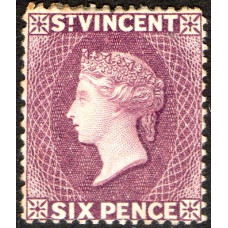 St.Vincent Sg 52 - 6d. violet Wmk Crown CA M/Mint Cat £180