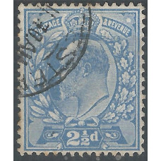 KEDVII - M18 (2) - Sg283 - 2½d Bright Blue fine used