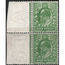 KEDVII - M3(4) - Sg269  ½d Deep Dull Yellow Green (Blotchy) Cert MM