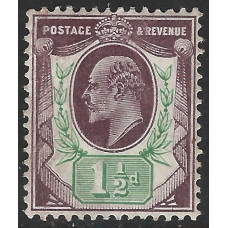 KEDVII - M8(2) - Sg222  1½d Slate Purple & Green MNH