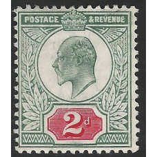 KEDVII - M11(2) - Sg225  2d Pale Grey Green & Carmine Red LMM