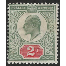 KEDVII - M11(3) - Sg225  2d Pale Grey Green & Scarlet Verm.  LMM