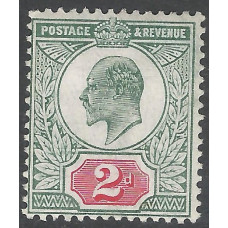 KEDVII - M12(1) - Sg227  2d Pale Grey Green & Carmine Red (c) MM