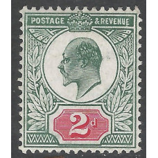 KEDVII - M13(3) - Sg291  2d Deep Dull Green & Bright Carmine MM