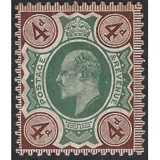 KEDVII - M24 (1) - Sg236a - 4d Green & Chocolate Brown (c)  MNH