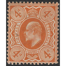 KEDVII - M25 (2) - Sg240 - 4d Pale Orange MNH