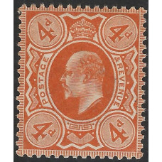 KEDVII - M25 (3) - Sg241 - 4d Orange Red MNH