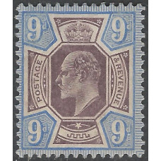 KEDVII - M41 (3) - Sg307  9d Dull Reddish Purple & Blue VLMM