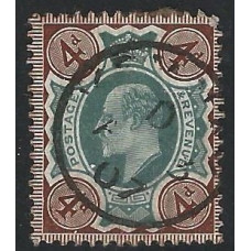 KEDVII - M24 (2) Var - Sg238 - 4d Deep Green & Chocolate Brown Used