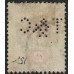 KEDVII - M11 (2)  - Sg225  - 2d Pale Grey Green & Carmine Red Used Perfin