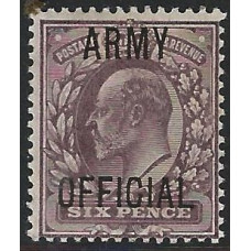 KEDVII - MO21 - Sg O50  - 6d Pale Dull Purple Army Official MNH
