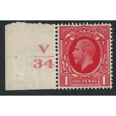 KGV - Sg 440 - 1d Scarlet Control V 34 VLMM KGV - Sg 440 - 1d Scarlet Control V 34 VLMM