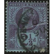 Queen Victoria Sg201  2½d Purple On Blue faults Used