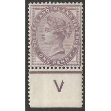 Queen Victoria Sg172  1d Lilac Control V MM
