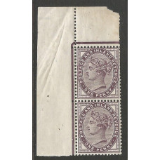 Queen Victoria Sg172  1d Lilac Corner marginal MNH