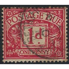 GB - Sg D57 - 1d. - Red Postage Due Stamps  1914 used