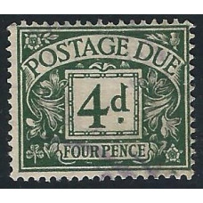  GB - Sg D15 - 4d. - green Postage Due Stamps  1914 used
