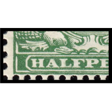 KGV Sg351- ½d Green Royal Cypher. Variety KGV Sg351- ½d Green Royal Cypher. Variety