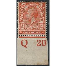 KGV N19 (5) - Sg368 - 2d Orange CONTROL Q 20 Imperf MM 