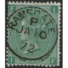 GB Qv - Sg115 - 1/- Pale Green plate 5 ( IF ) CDS Fine Used 