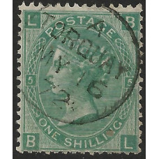 GB Qv - Sg115 - 1/- Pale Green plate 5 ( BL ) CDS Fine Used 