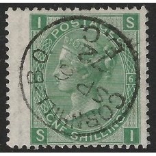 GB Qv - Sg115 - 1/- Pale Green plate 6 ( SI ) CDS Fine Used 