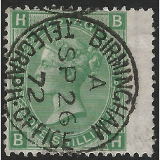 GB Qv - Sg115 - 1/- Pale Green plate 6 ( BH ) CDS Fine Used 