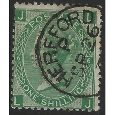 GB Qv - Sg115 - 1/- Pale Green plate 6 ( LJ ) CDS Fine Used 