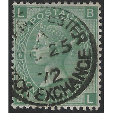 GB Qv - Sg115 - 1/- Pale Green plate 6 ( BL ) CDS Fine Used 