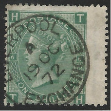 GB Qv - Sg115 - 1/- Pale Green plate 6 ( ME ) CDS Fine Used 