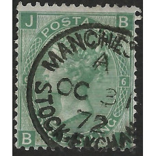 GB Qv - Sg115 - 1/- Pale Green plate 6 ( BJ ) CDS Fine Used 
