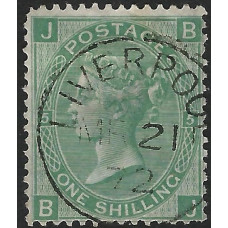 GB Qv - Sg115 - 1/- Pale Green plate 5 ( BJ ) CDS Fine Used 