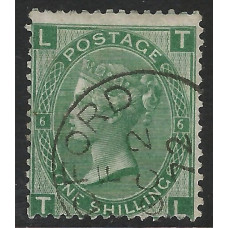 GB Qv - Sg115 - 1/- Pale Green plate 6 ( TL ) CDS Fine Used 