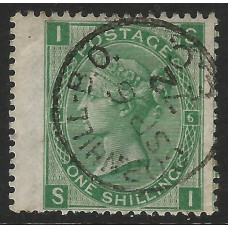 GB Qv - Sg115 - 1/- Pale Green plate 6 ( SI ) CDS Fine Used 