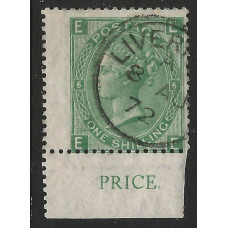 GB Qv - Sg117 - 1/- Green plate 6 ( EE) CDS With Inscription used