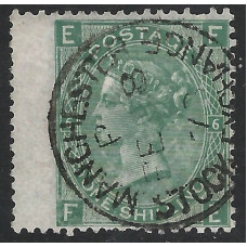 GB Qv - Sg117 - 1/- Green plate 6 ( FE ) CDS used