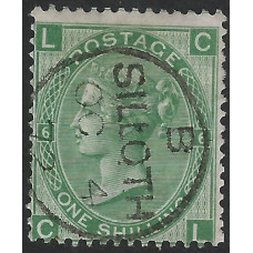 GB Qv - Sg115 - 1/- Pale Green plate 6 ( CL ) CDS Fine Used 
