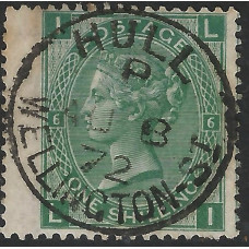 GB Qv - Sg115 - 1/- Pale Green plate 6 ( LI ) CDS Fine Used 