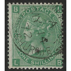 GB Qv - Sg115 - 1/- Pale Green plate 5 ( LB ) CDS Fine Used 