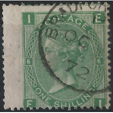 GB Qv - Sg117 - 1/- Green plate 6 ( EI ) CDS used